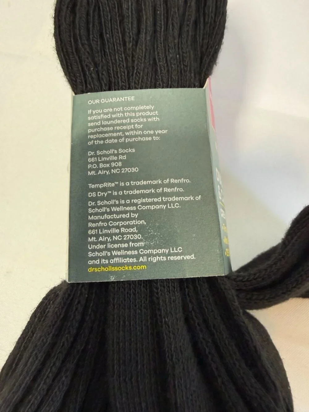 NWT‎ Dr. Scholls Womens Socks 4 Pack Crew Diabetes Circulatory Non Binding Black